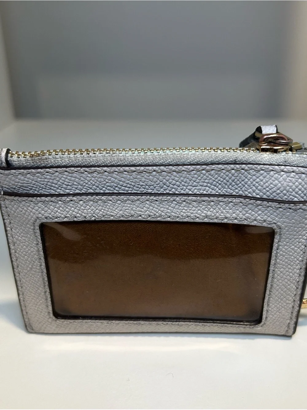 Coach Small Zip Card Case Wallet Keychain